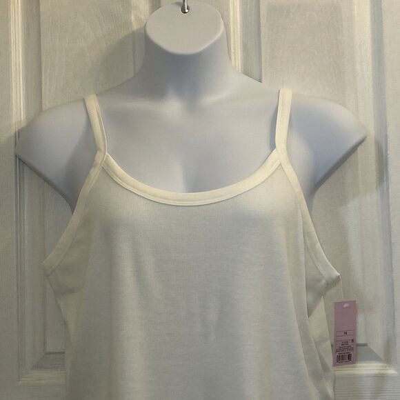 NWT Wild Fable Ribbed Tank Top White Sleeveless Basic Women’s Size 1X Plus - Picture 3 of 14